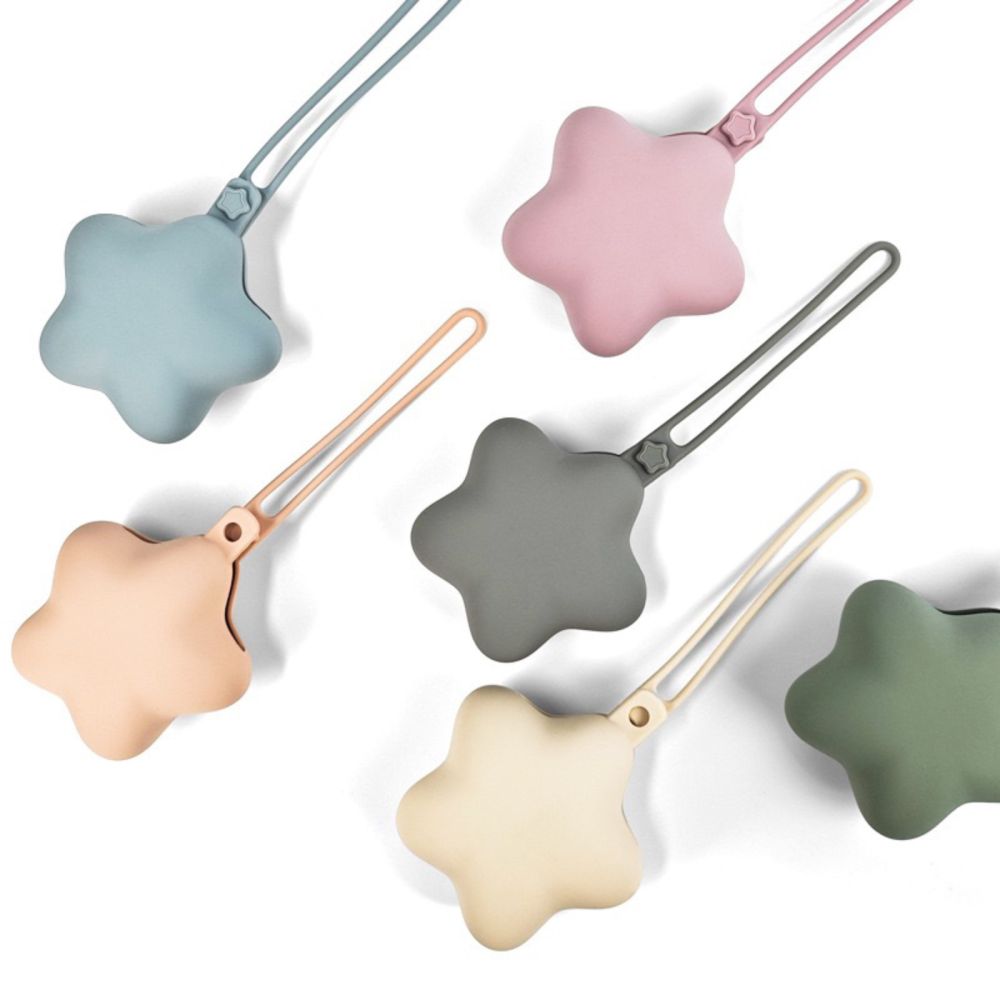 Portable Silicone Pacifier Storage Box, Five-Pointed Star Bag