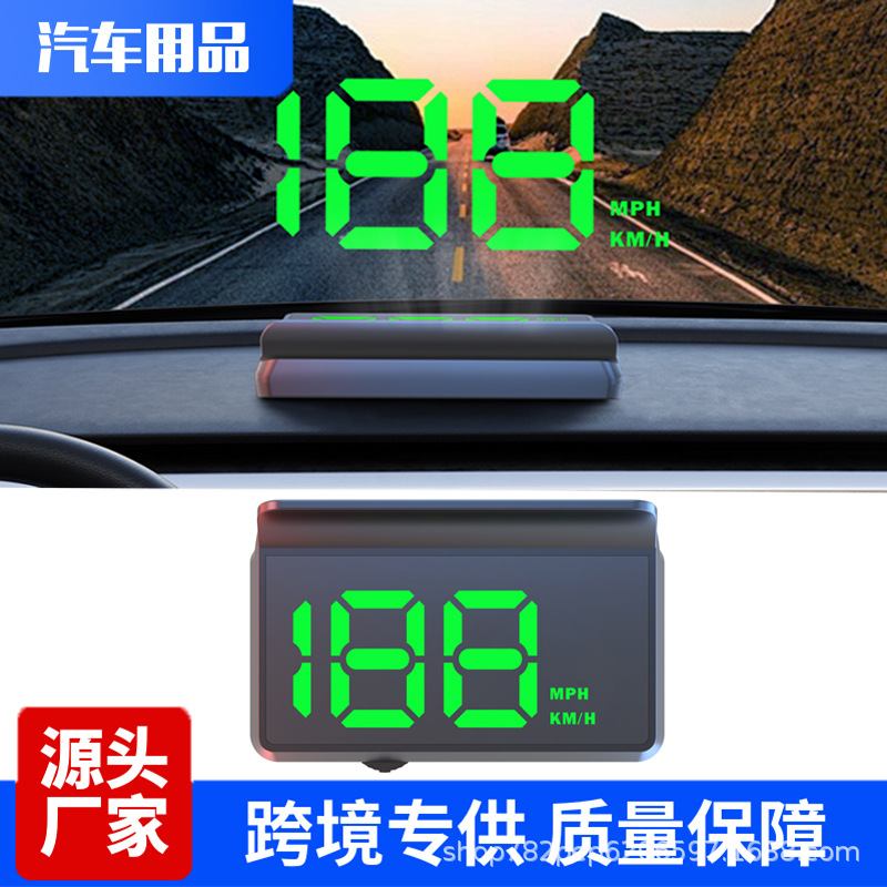 Yeni W2 Evrensel HUD Baş Üstü Gösterge Otomotiv GPS Hız Ölçer KM MPH Araç HUD Hız Göstergesi