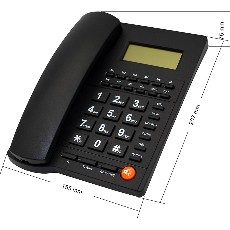 Shenzhen Telephone Factory Office Home Landline Phone with Caller ID Display, No Battery Required, Adjustable LCD Brightness