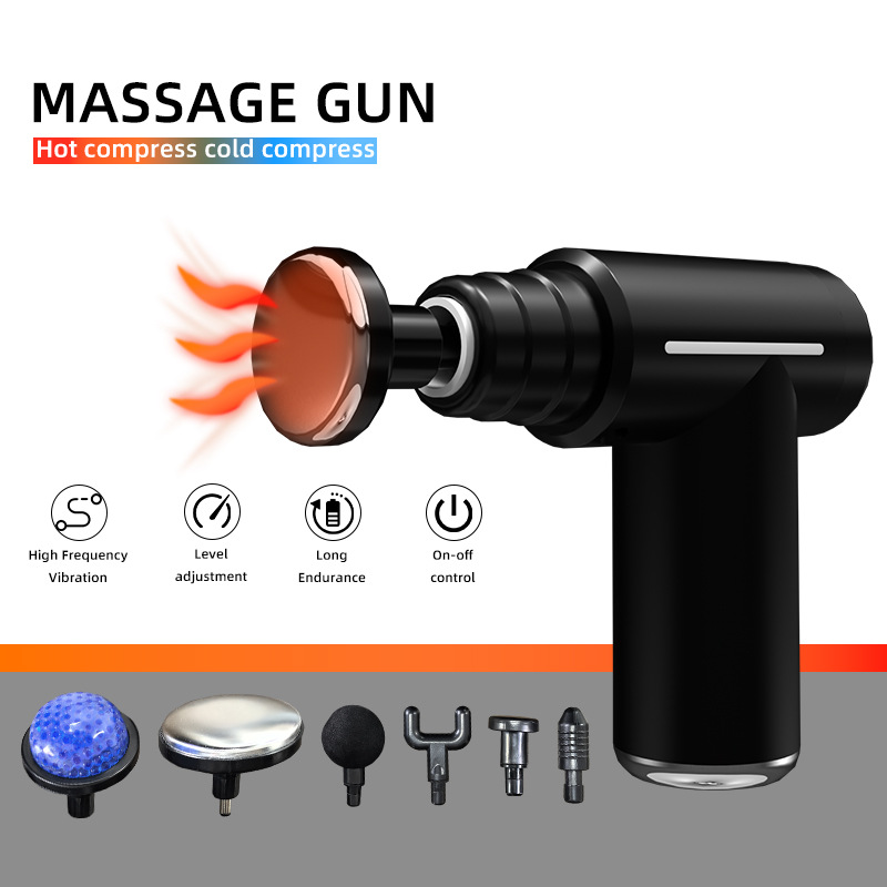 Electric Percussion Fascia Massage Gun with Hot and Cold Compress Function