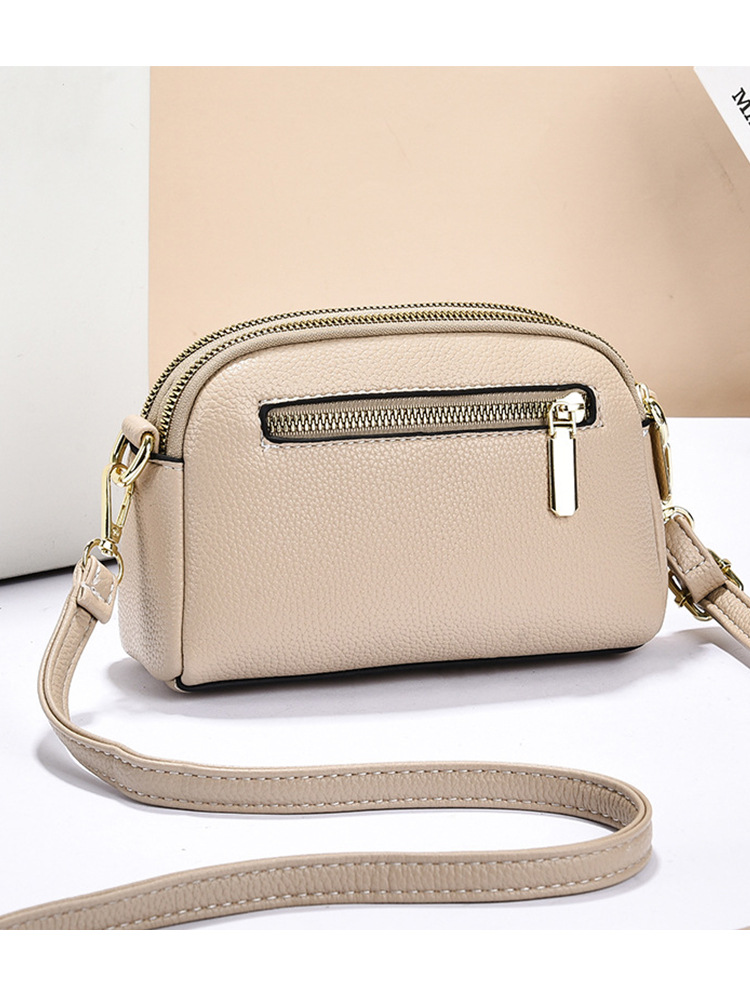 Crossborder Umhängetasche Damen Neumodell modische Mini-Tasche Zweischicht-Reißverschluss Mama-Handytasche vielseitige kleine Quadrattasche - 3