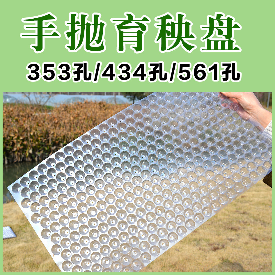 Thickened Rice Seedling Tray, Transparent, 434-Hole