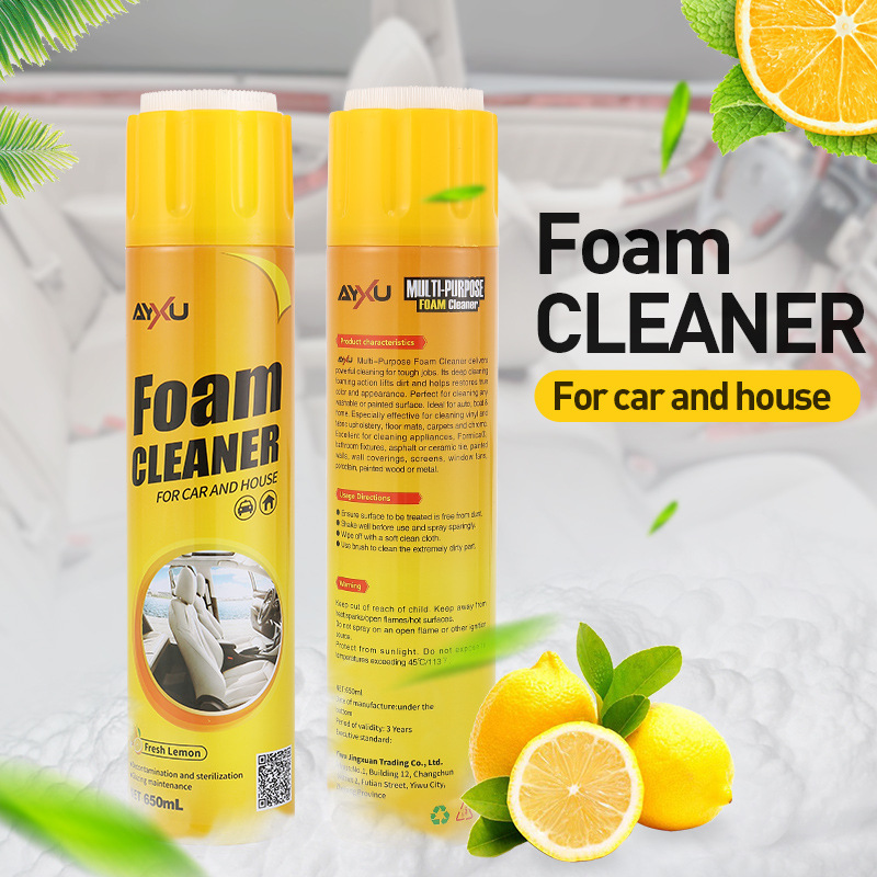 Multipurpose Foam Cleaner for Car Interior and Leather, Waterless