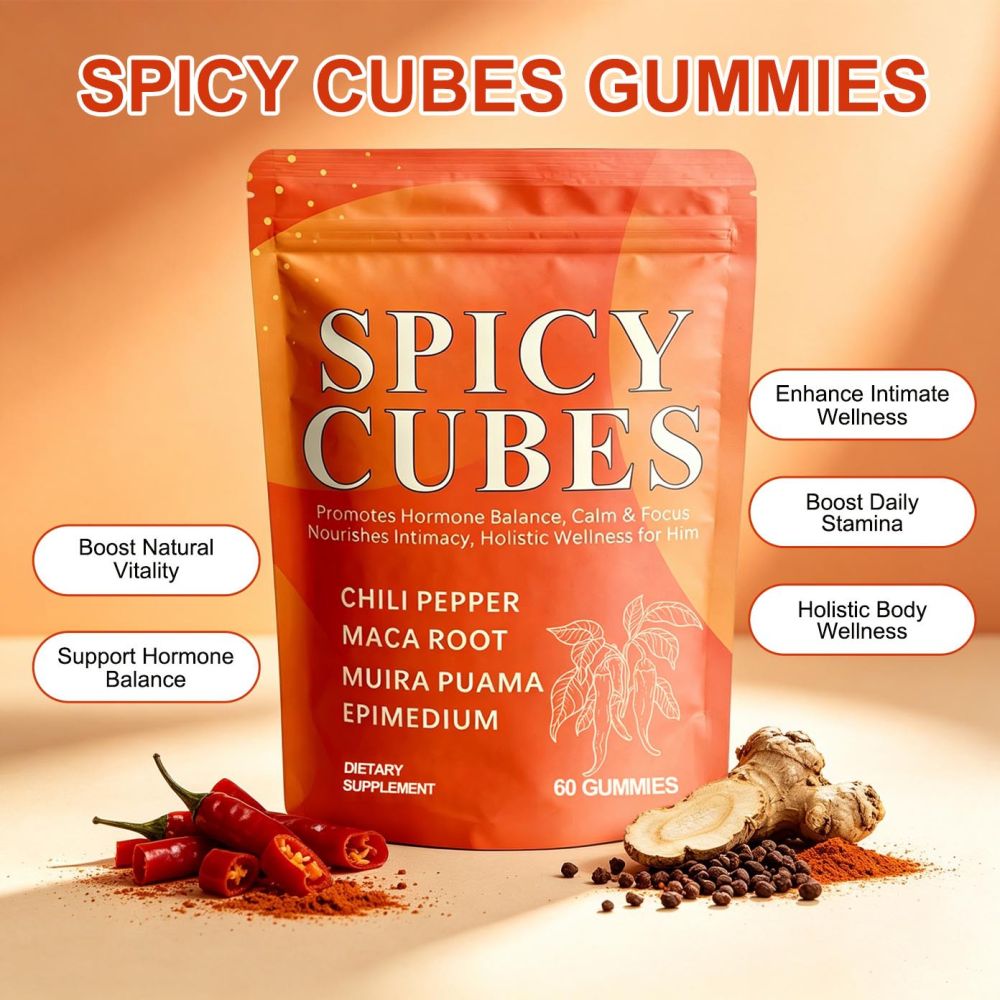Cross-border Export Spicy Cubes Gummies Spicy Flavored Square Soft Candy 30 Pieces Source Factory OEM Available