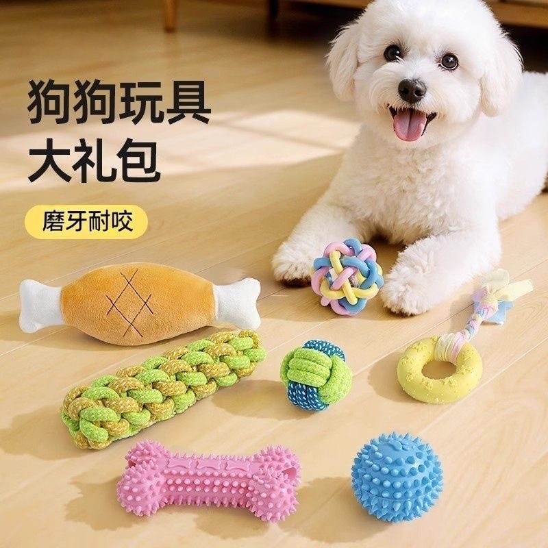 Quietscher-Plüsch-Seil-Hundespielzeug für kleine und mittelgroße Hunde