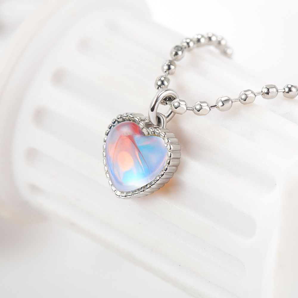 Double-Layer Heart Necklace, Women's Collarbone Chain - 1