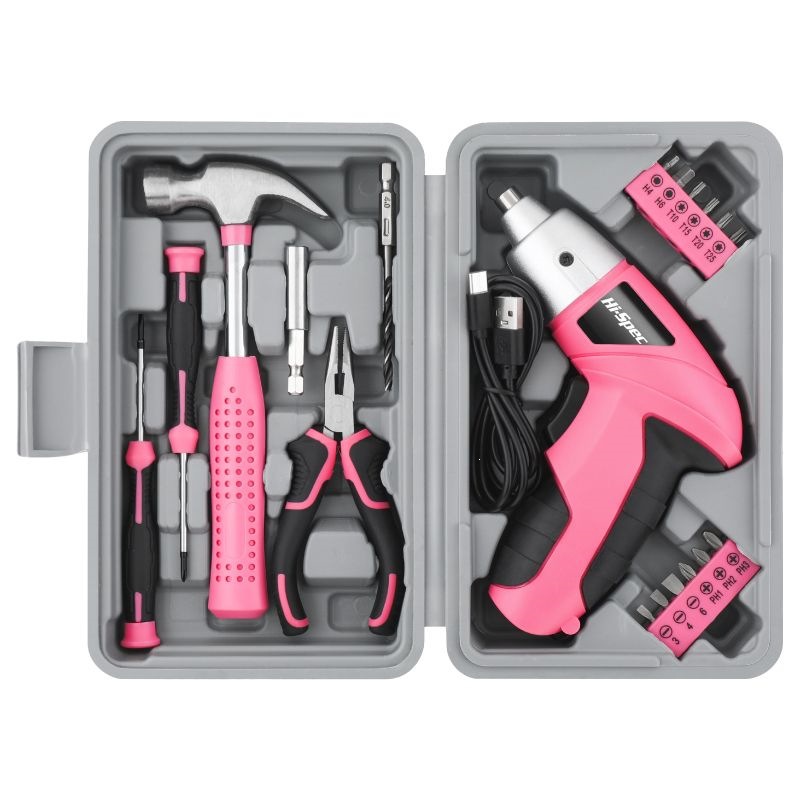 Electric screwdriver combo kit household repair toolbox - 1