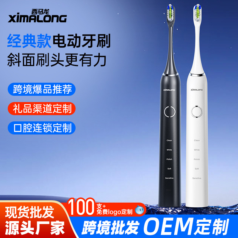 Smart Sonic Electric Toothbrush with Soft Brush Head, Rechargeable