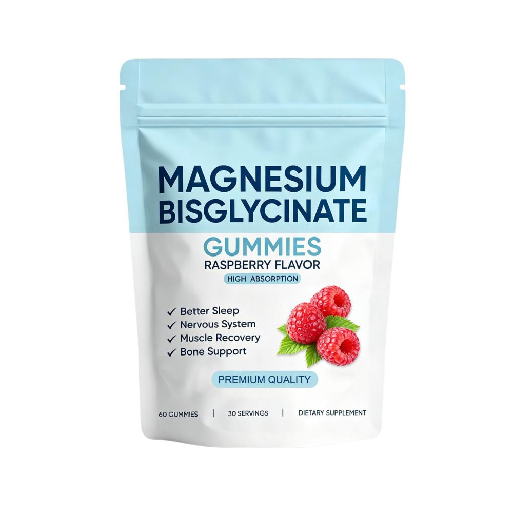Export Bestseller Magnesium Bisglycinate Gummies 60 Pcs Source Factory
