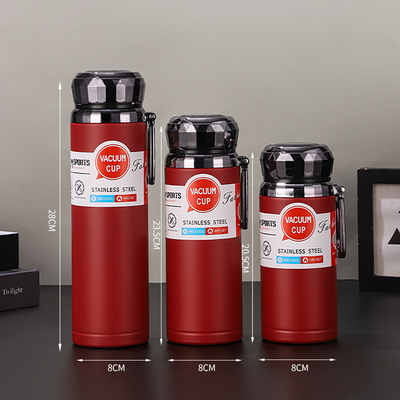 Neue Thermoskanne aus Edelstahl 316, Outdoor-Trinkbecher mit großem Fassungsvermögen, doppelwandige Vakuum-Trinkflasche mit Trageschlaufe - 7