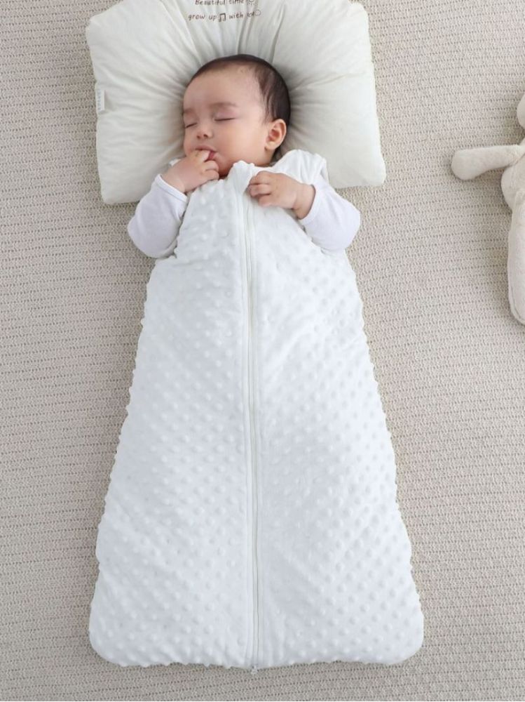 Baby Sleeping Bag for Autumn and Winter, Quilted Sleeveless Vest, Thick Velvet
