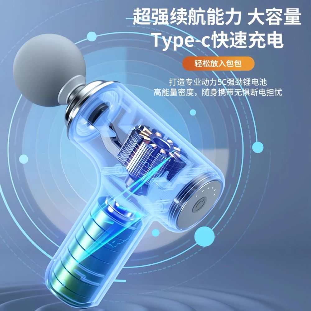 跨境新筋膜枪厂家代发批发肌肉按摩器手持小型便携式筋膜槍颈膜抢