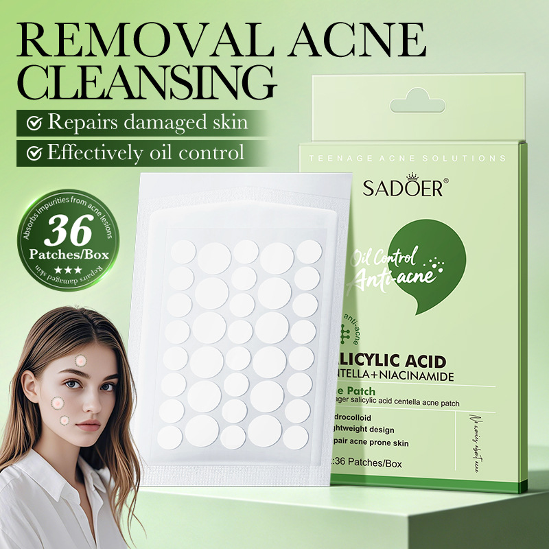 SADOER Salicylic Acid Centella Acne Patch, Fades Acne Marks, English Label
