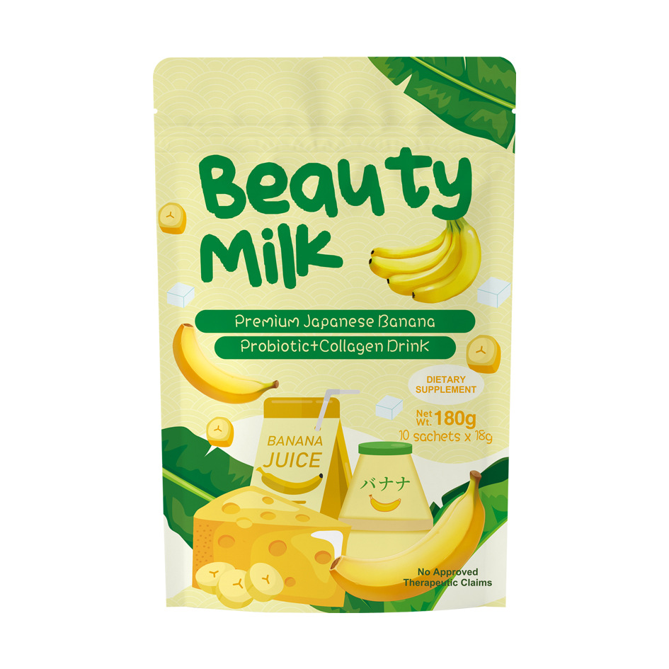 BeautyMilk Premium Drink Powder, Banana Flavour Collagen - 5