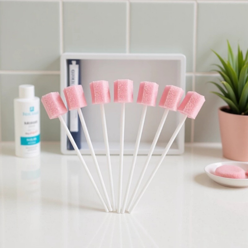 Factory Source Disposable Oral Care Massage Sponge Stick Cleaning Sponge Swab 100 Pcs Bag Sterilized Brush