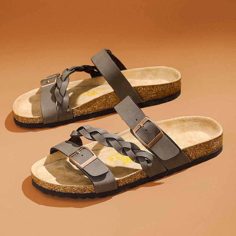 Men's Cork Flip-Flops, Thick Sole, Summer Style - 1