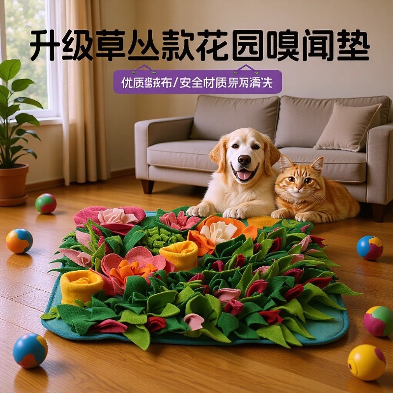 Schnüffelmatte für Haustiere, naturgetreue Grasmatte für Hunde und Katzen