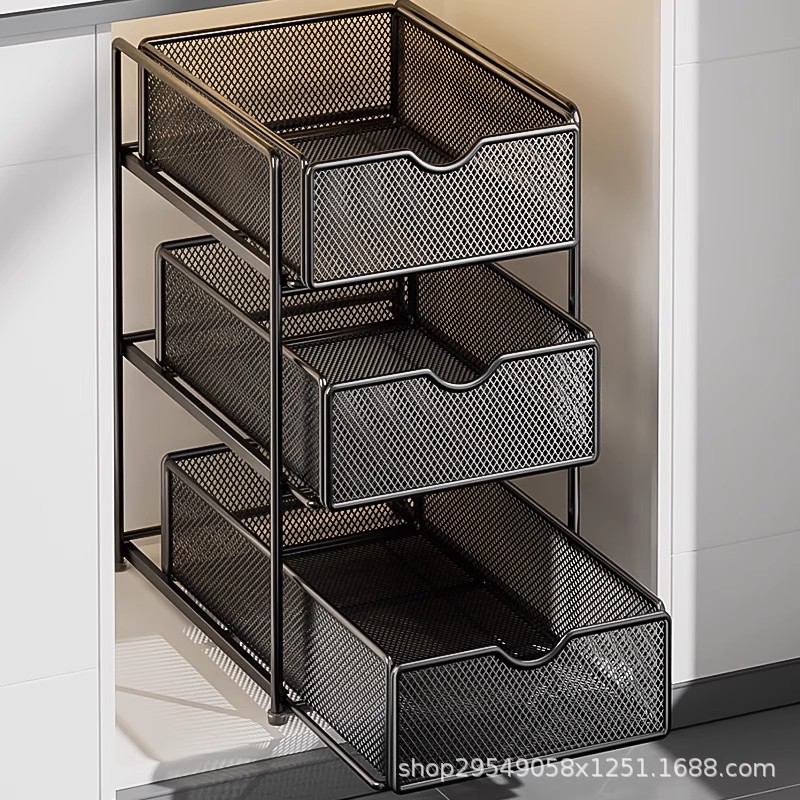 Unterschrank-Schubladenorganizer, doppelschichtig, extra tiefe Körbe