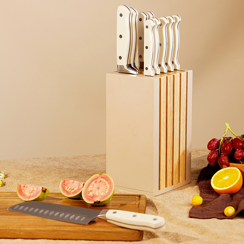 Stainless steel knife set with ABS handle chef and steak knives