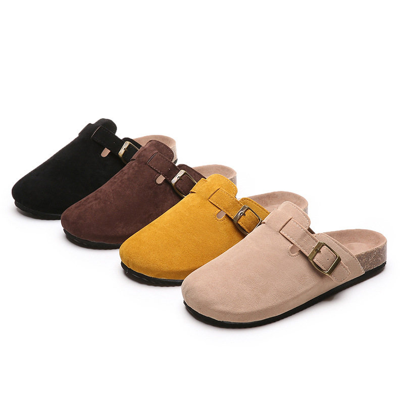 Women's Couple Cork Slippers, Plus Size, Casual Half-Slippers