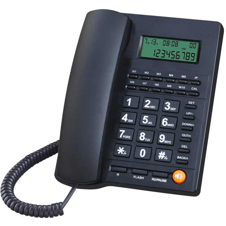 Shenzhen Telephone Factory Office Home Landline Phone with Caller ID Display, No Battery Required, Adjustable LCD Brightness