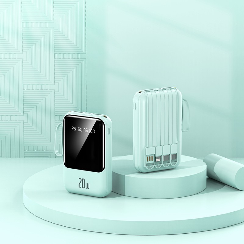 Powerbank großer Kapazität Schnellladen 20000mAh mit integriertem Kabel kompakt tragbar mobile Stromquelle Geschenkdruck mit Logo - 9