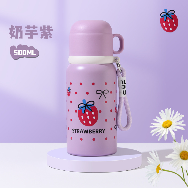 Boys and Girls High-Capacity Thermos Cup Water Bottle 316 Stainless Steel Portable Straw Water Bottle Child Water Bottle Home Wholesale - 10