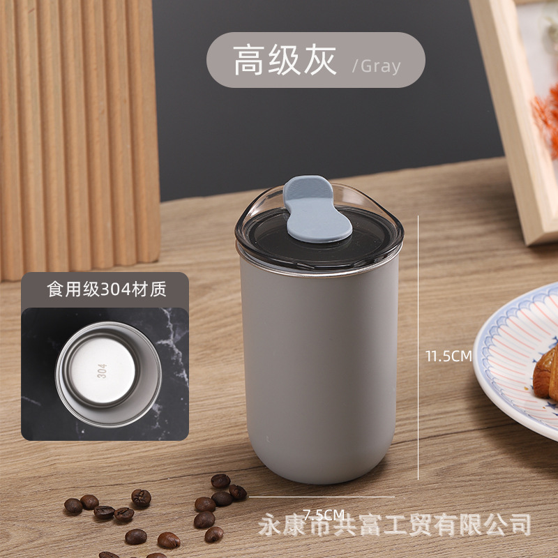 Lidded new fashion internet celebrity coffee cup, stainless steel interior, plastic exterior, mini small capacity pipette cup, home-style simple gargle storage container. - 9