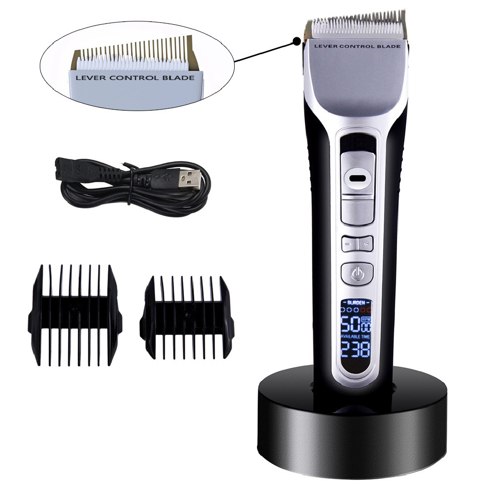 Electric Hair Clipper for Home and Salon Use with Angled Head