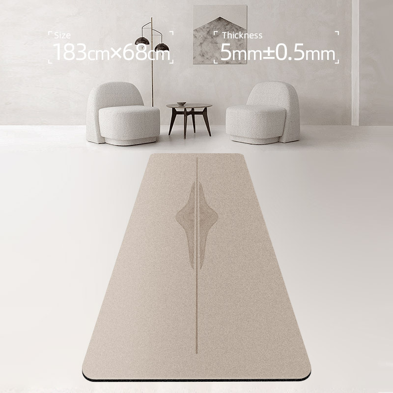 5 mm PU hindistan cevizi lifli doğal kauçuk yoga matı