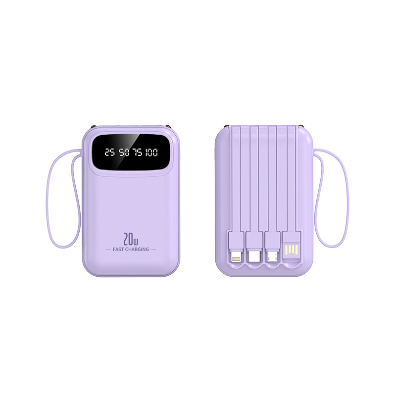 3C sertifikalı yüksek kaliteli tasarımlı mini 4 kablolu dahili 20000mAh taşınabilir şarj cihazı küçük ve pratik kurumsal hediye özelleştirmesi - 9