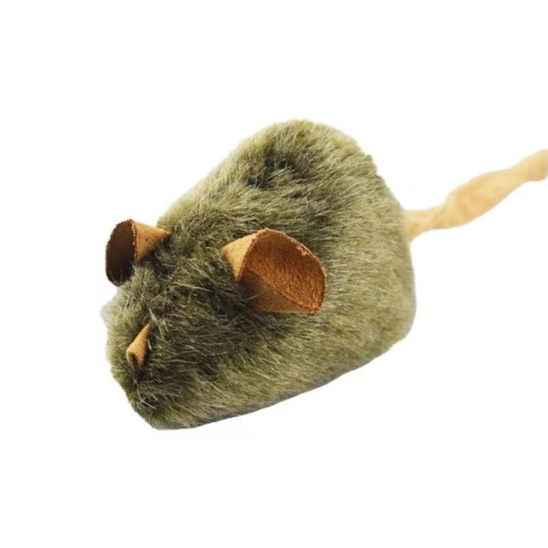 Katzenspielzeug Plüsch-Mausspielzeug realistische Maus mit Geräusch elektrische Maus Katzenspielzeug zum Alleinspielen gegen Langeweile