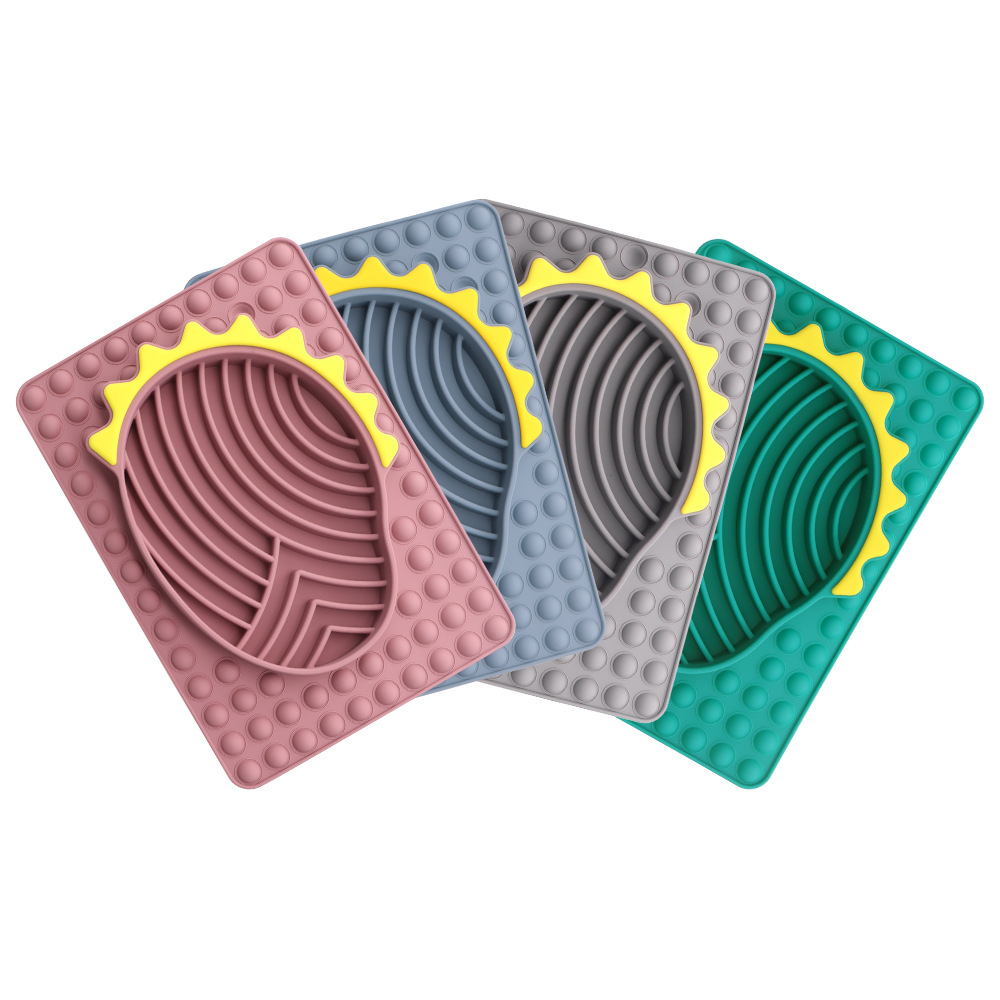 Anti-Tip Silicone Dog Bowl Pet Slow Feeder Bowl Lick Mat Slow Feeding Dog Bowl Dog Food Bowl Feeding Dish for Dogs