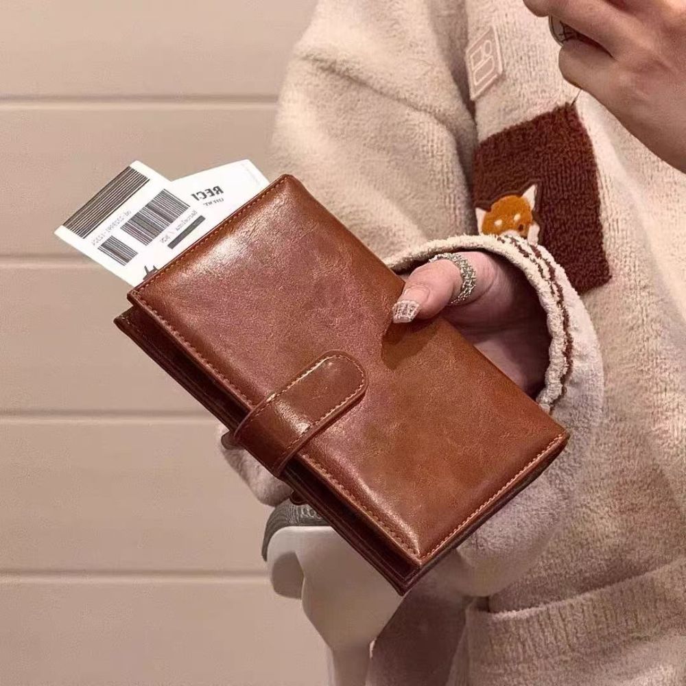 Reisepass-Brieftasche, Vintage-Stil, multifunktional, mit Reisepass-Schutz - 1