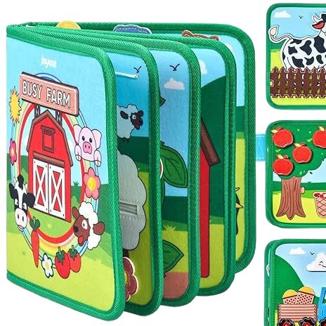 Manufacturer In-Stock Baby Children's Farm Animals Early Education Learning Board Fruit Tree Story Book Felt Busy Board Wholesale