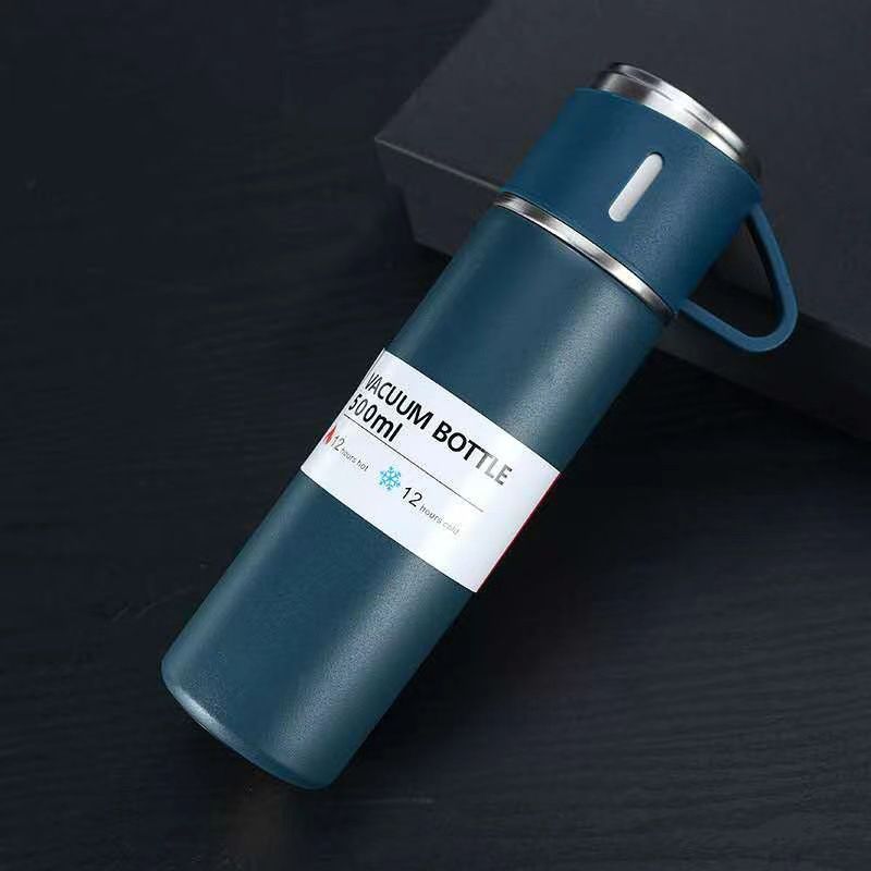 304 vacuum insulated stainless steel thermos cup single container three lids gift box set business water cup gift wholesale printed logo - 6