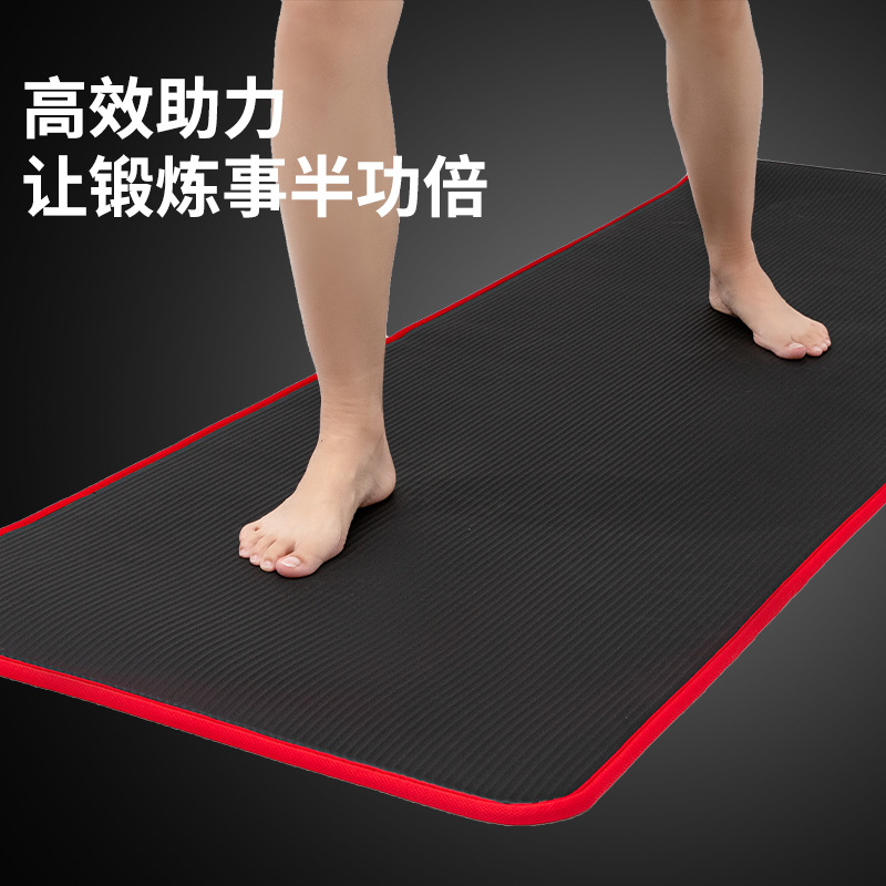 Manufacturer wholesale NBR edge-wrapped yoga mat direct sales non-slip fitness body sports dance edge-wrapped mat with printable logo - 2