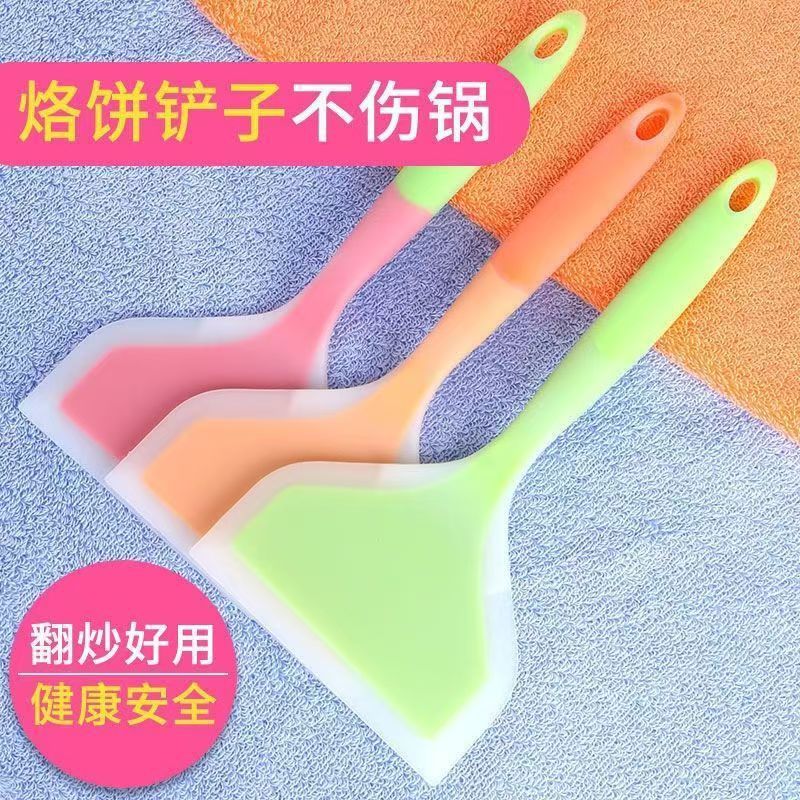 Silikon-Kochmesser hitzebeständig antihaftbeschichtet Pfannenschaber Tamagoyaki-Pfanne Wok-Kochspatel Küchenutensilien Crêpes-Spatel Großhandel Drop-Shipping - 5