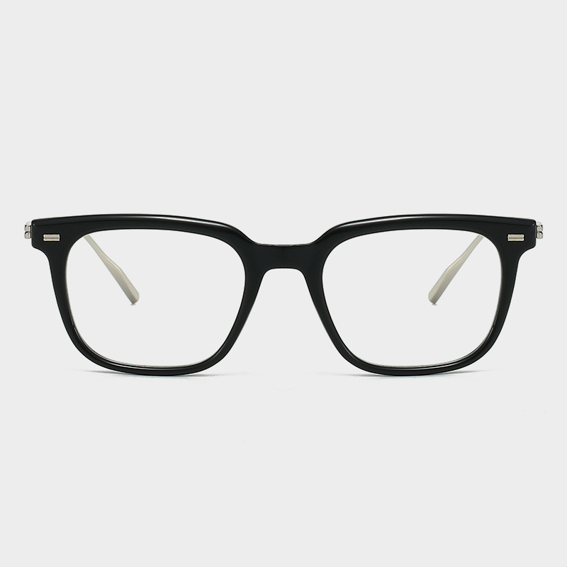 Square Blue Light Blocking Glasses for Men, Prescription Lenses Possible