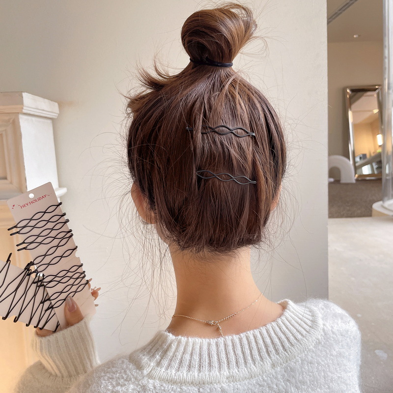 Hair clip for women, trendy side hair clip, simple black Korean hair clip for bangs and back of head