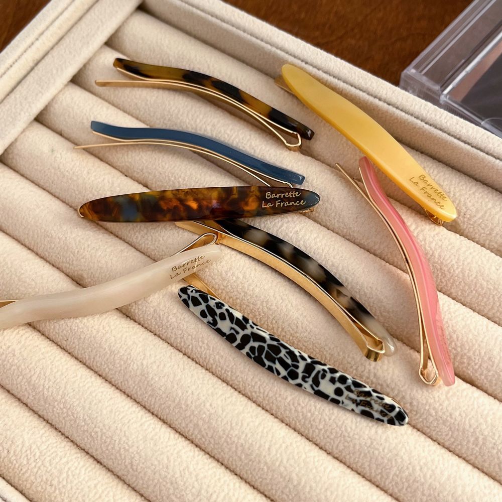 Minimalist Acetate Side Hair Clip, Korean Style