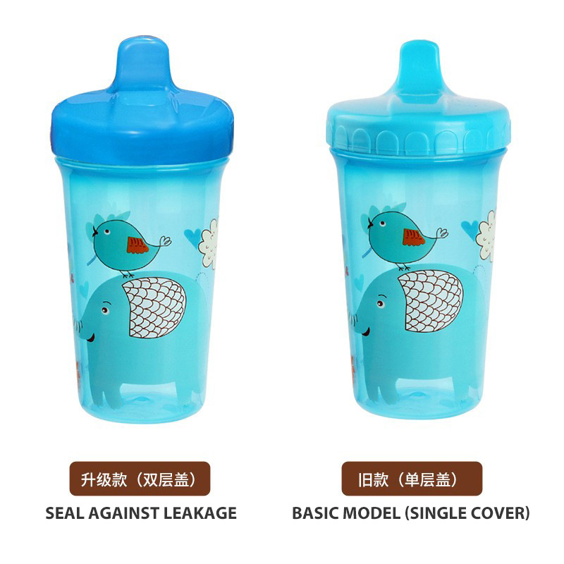 Ente-Schnabel-Lernbecher für Babys ab Werk, 300ml, großvolumiger Sommerwasserbecher, auslaufsicher und dicht verschlossener Babywasserbecher - 4