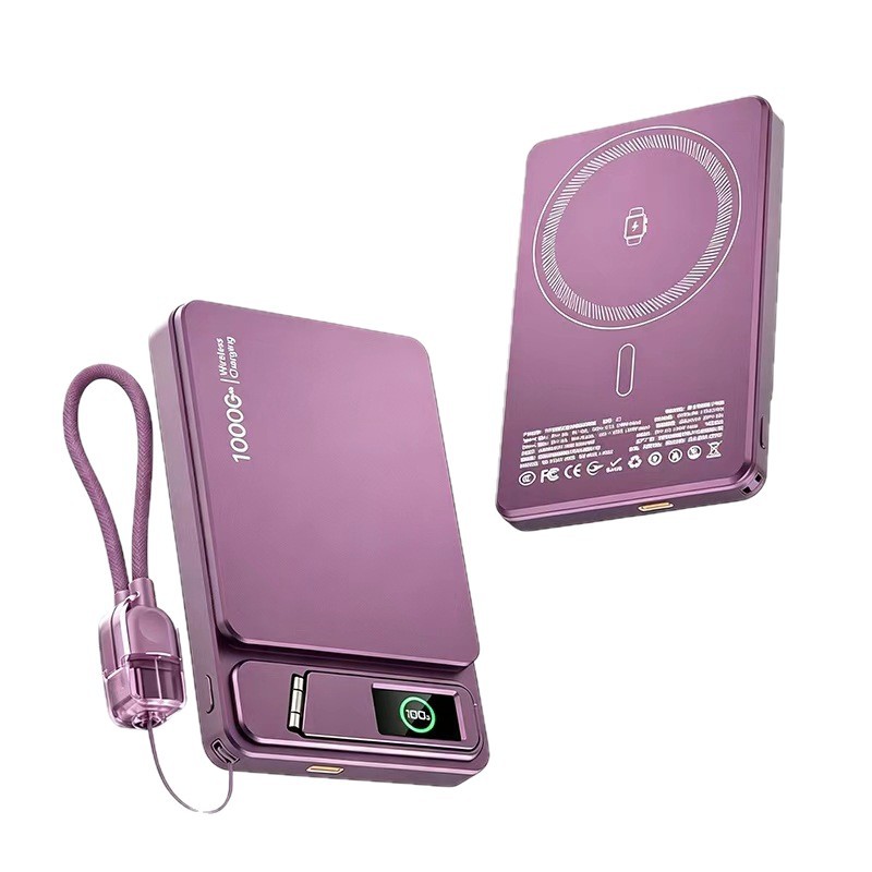 3C Certified MagSafe Power Bank C2 with TFT Color Screen and Stand