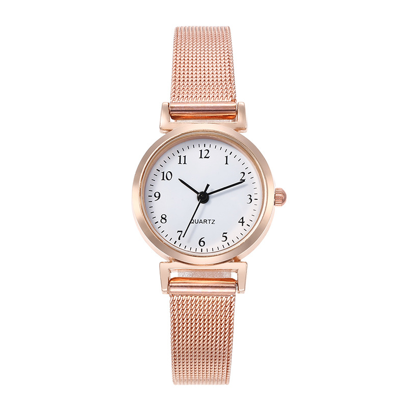 Neue Damen-Strickriemen-Uhr mit kleinem Zifferblatt, lässiger Mode-Quarzuhr, einfache Uhr für Schüler der Mittelstufe, Dropshipping