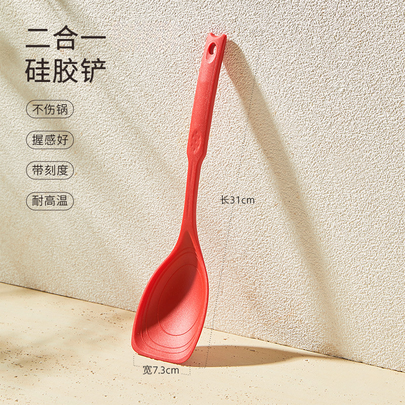 Çok fonksiyonlu silikon spatula, çorba kaşığı, mutfak günlük kullanım mutfak gıda takviyesi aracı, yapışmaz spatula, yüksek sıcaklığa dayanıklı mutfak eşyaları - 9