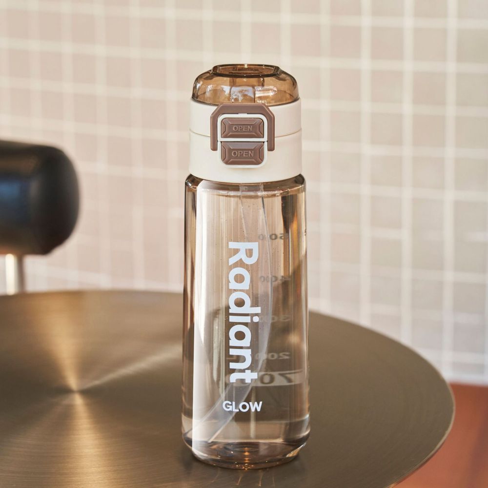 Fuxing doppelte Trinkbecher tragbar offene Sommer-Kunststoff-Wasserflasche hochwertiger Sporttrinkbecher mit Deckel zum Öffnen Strohhalm-Becher für Herren und Damen - 7