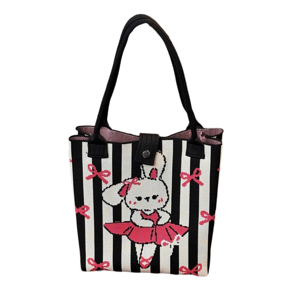 Koreanischer Pendler-Stricktote mit großem Fassungsvermögen, Feriengeschenk, Neujahrsgeschenkbeutel, Tragetasche, Handtasche, Umhängetasche