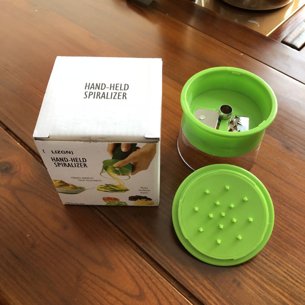 Spiral vegetable cutter, rotating carrot peeler