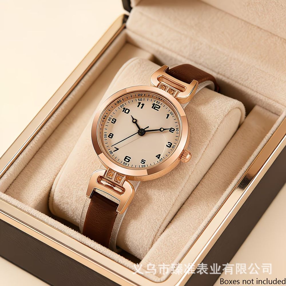 Rose gold taşlı kadın kol saati kuvars dijital kadran