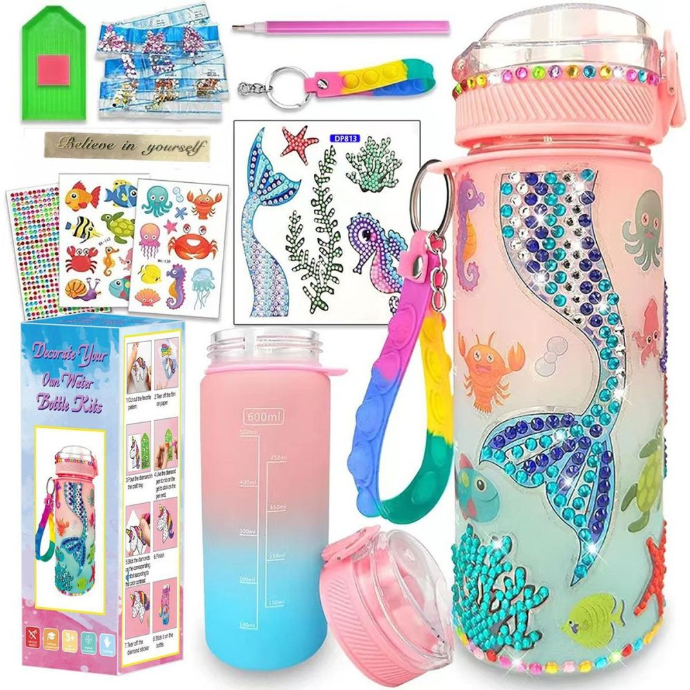 Amazon Grenzüberschreitende DIY Aufkleber Cartoon Becher Kinder Trinkbecher Cartoon Diamantmalerei Aufkleber Schulanfang Geschenk - 12